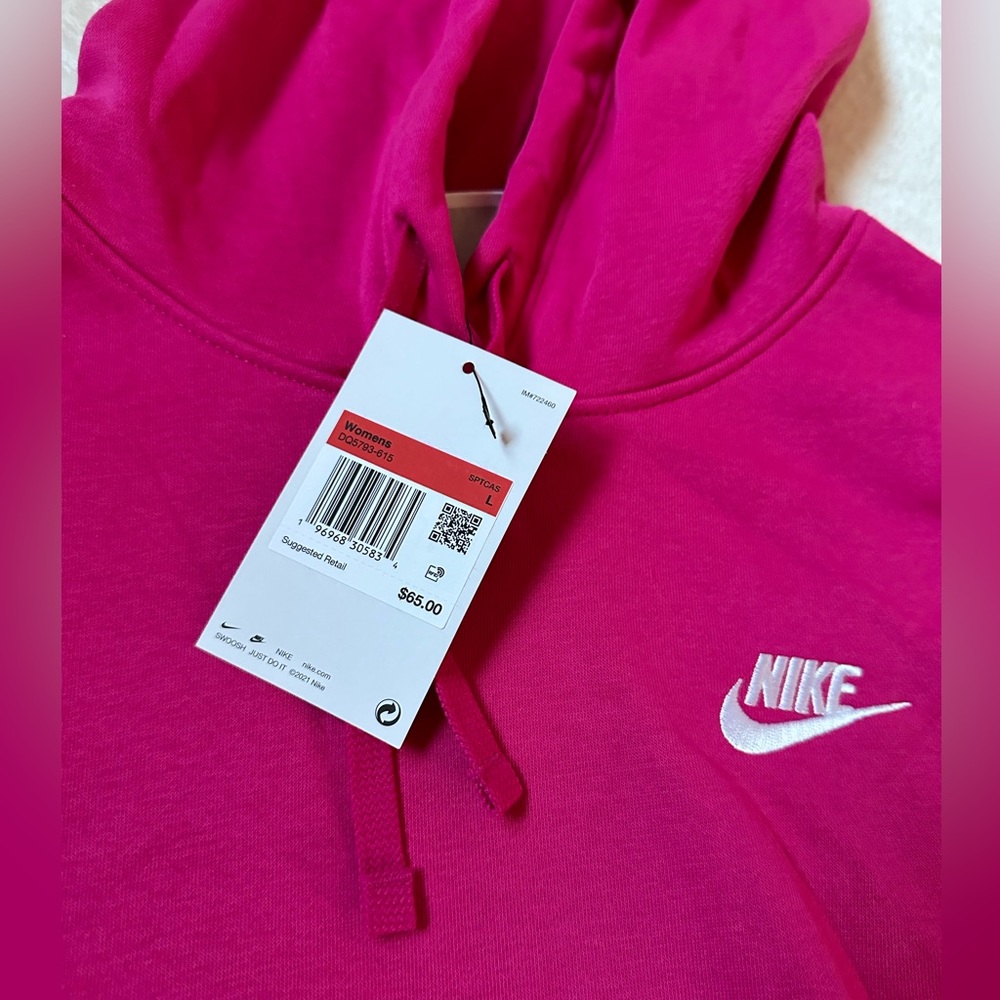 NWT Nike Pink Sweater, Size Large